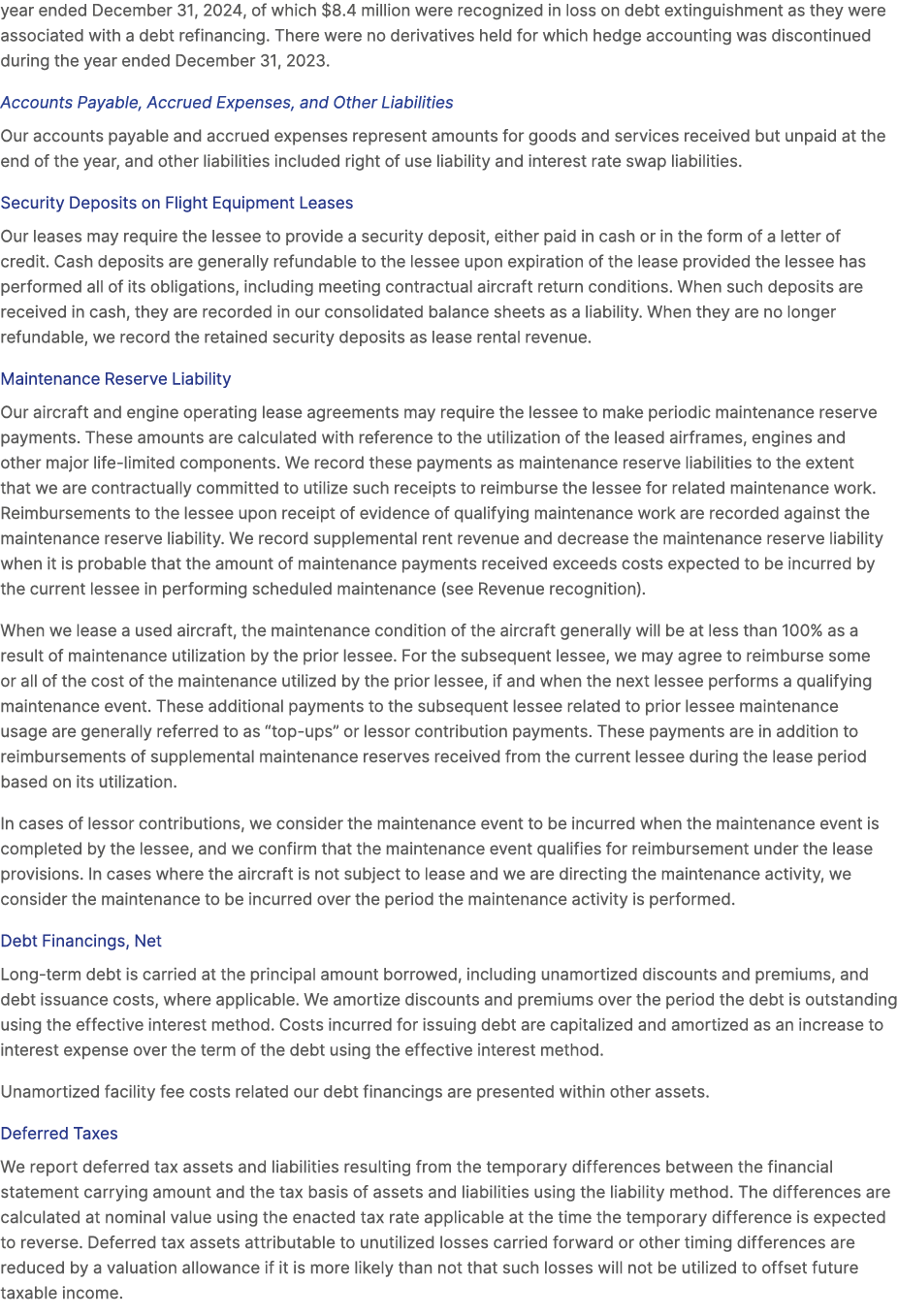 year ended December 31, 2024, of which $8.4 million were recognized in loss on debt extinguishment as they were assoc...