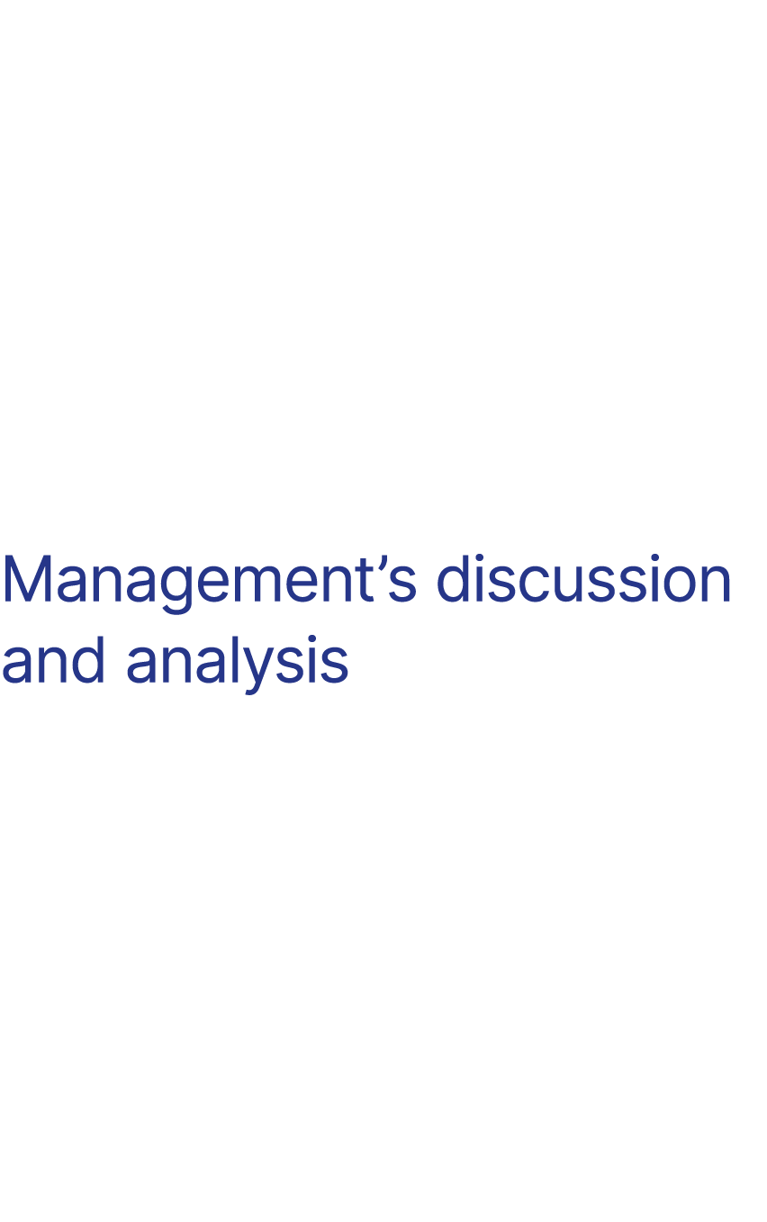 Management’s discussion and analysis