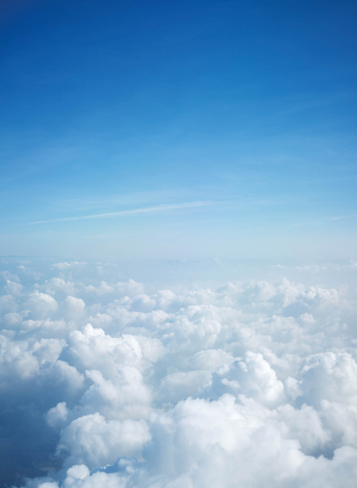 Flight above beautiful clouds