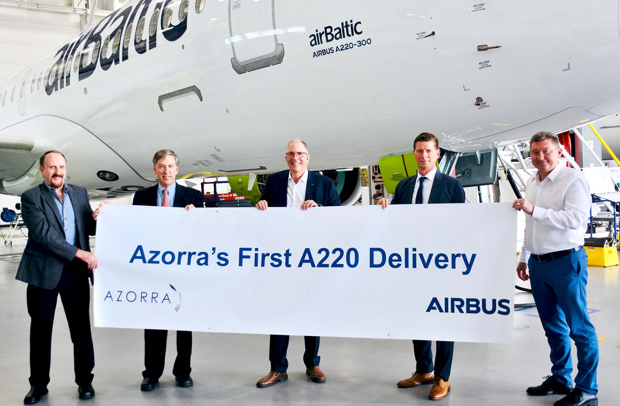 Azorra takes delivery of its first new Airbus A220
